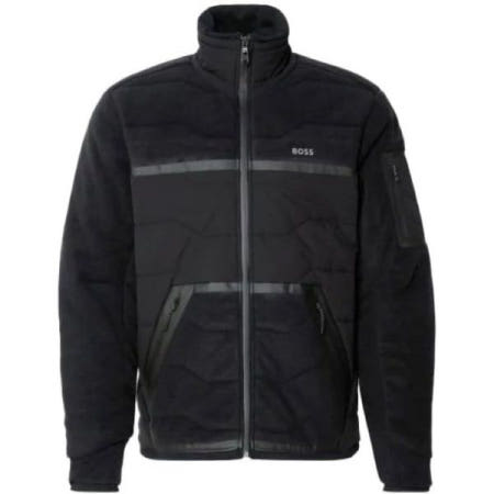 BOSS [해외]보스 남성용 스누자 블랙 소프트 플리스 퍼퍼 코트 재킷