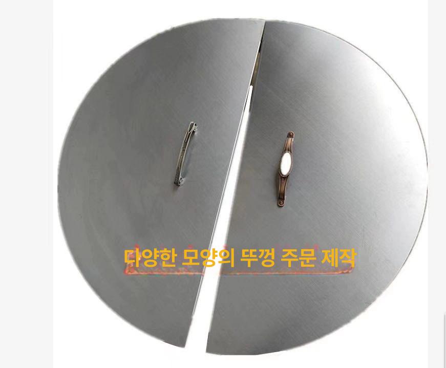 대형 가마솥 뚜껑 식당 아궁이 화덕 주철 전통 무쇠 1.15m - 상세 이미지 2