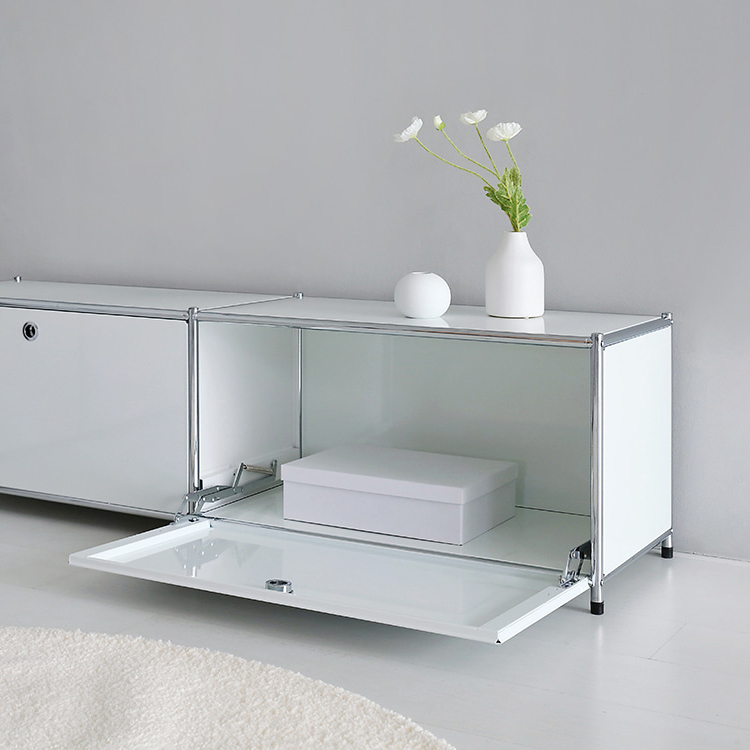 심플리 1x2 수납장 BC013 1520mmx400mmx445mm, 1단, 레드 0369.2237 - 상세 이미지 4