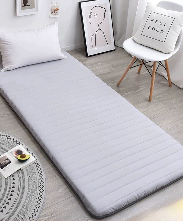 미니 토퍼 간이 낮은 매트리스 얇은 블루 손님용 바닥용 블루 바닥 매트형 두꺼운 5cm 60x120cm 전용 오래 자도 꺼지지