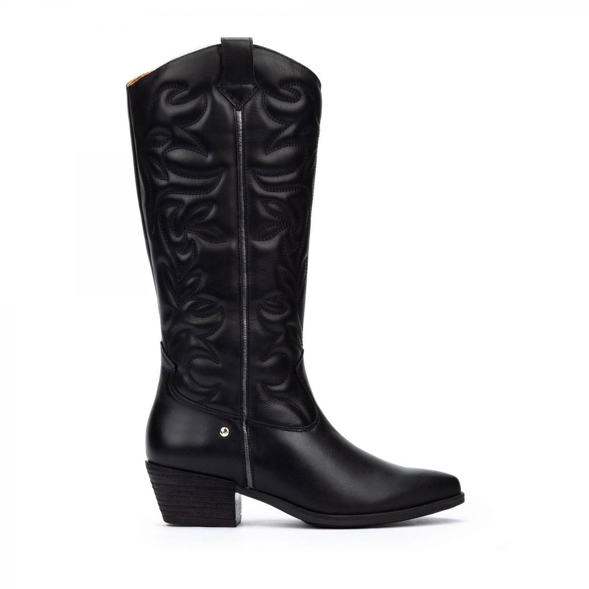 피콜리노스 웨스턴 블랙 롱부츠 VERGEL W5Z-9769C1 BLACK - 메인 이미지