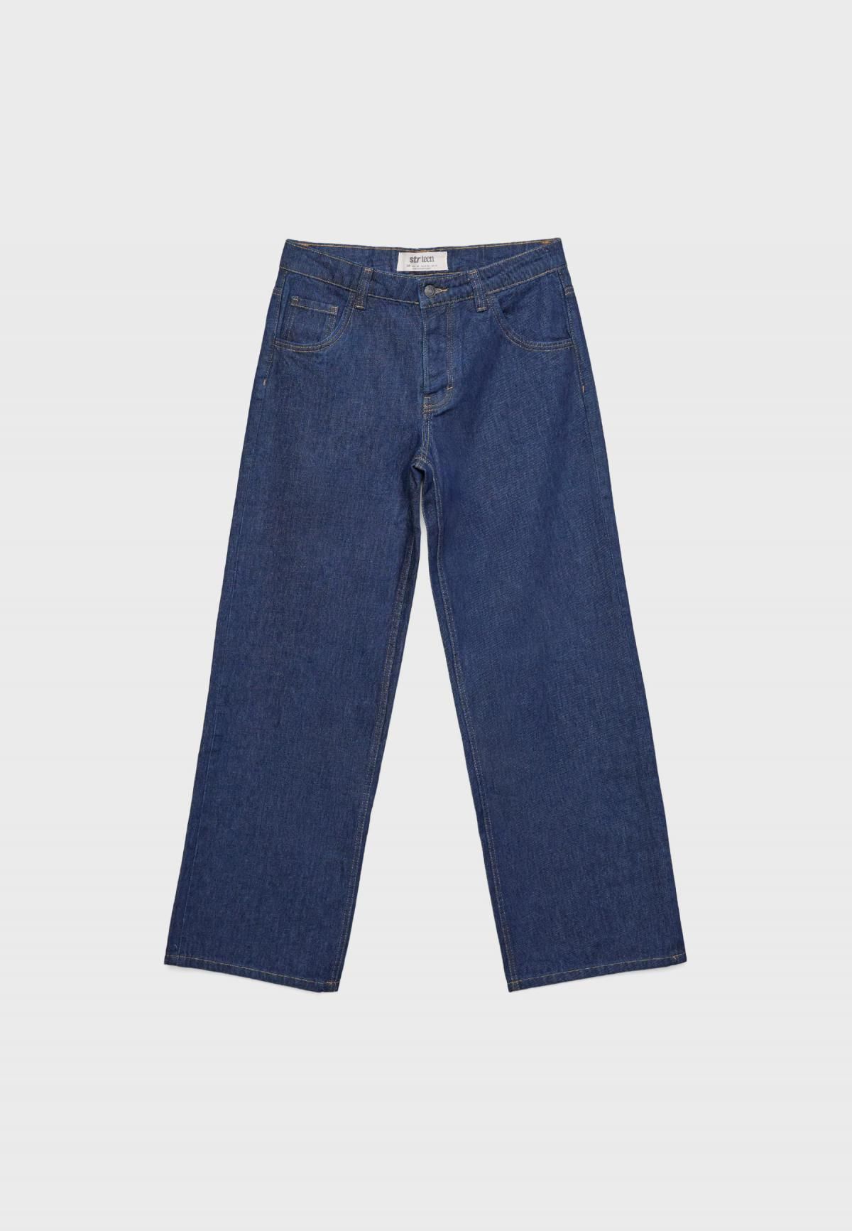 스트라디바리우스 트렌디 와이드핏 데님 배기 청바지 7263/595 RINSE BLUE DENIM - 상세 이미지 2