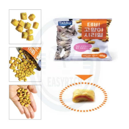 해신잡화점 고양이 시리얼 대구와연어 60g 고양이영양간식 고양이과자크런치 기호성좋은간식