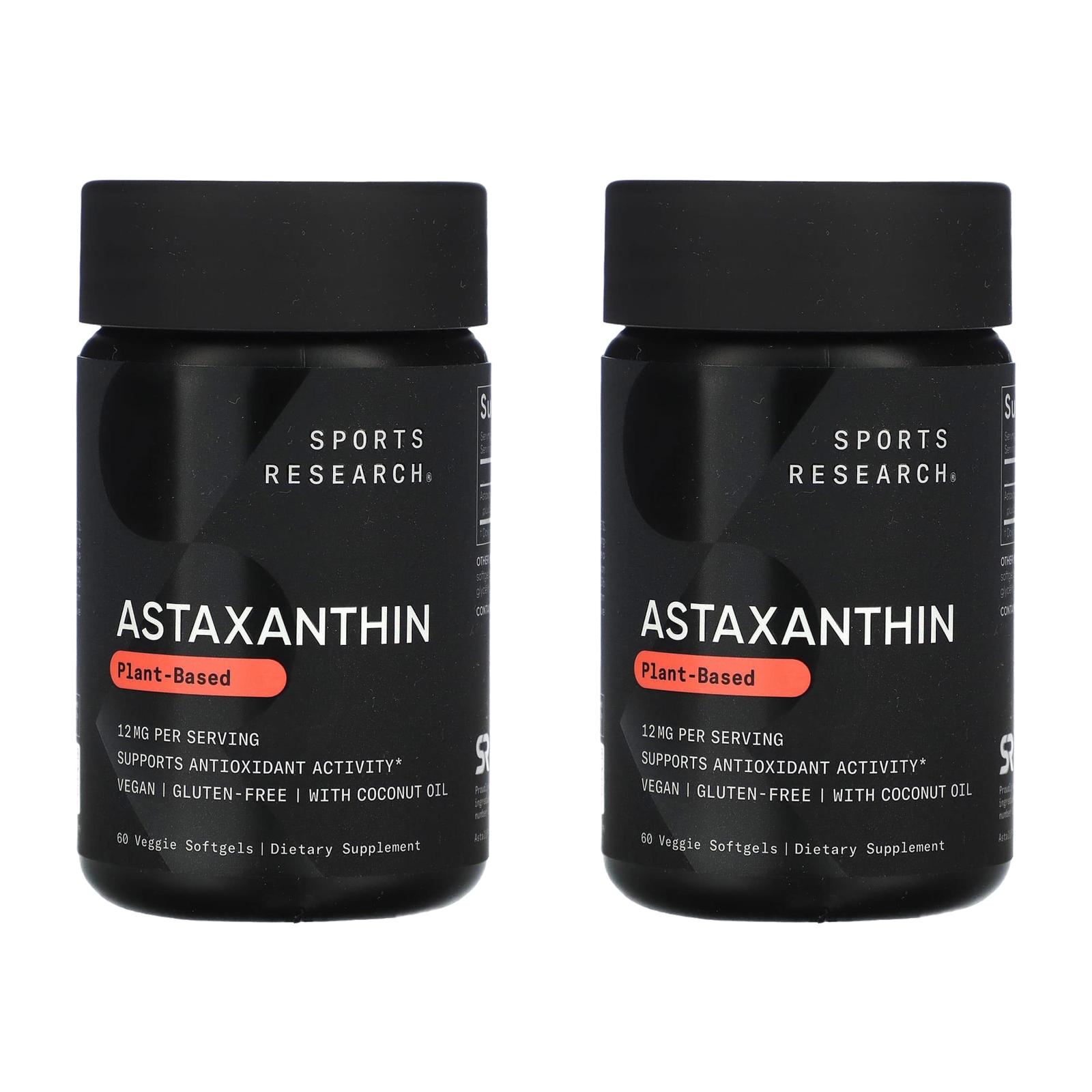 스포츠리서치 아스타잔틴 12mg Astaxanthin 60정 (2개) - 상품 이미지