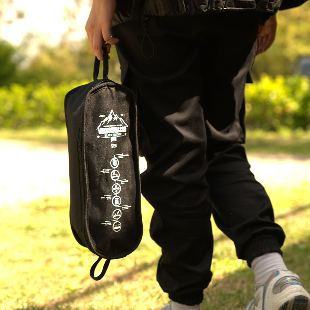 빈슨메시프 듀랄루민 백패킹체어 휴대용 등산 낚시 캠핑의자 경량 메쉬 블랙, 1개