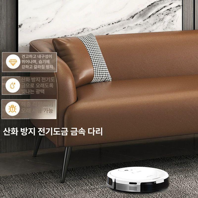 폭좁은쇼파 패브릭 장의자 라운지 쇼파 인테리어 브라운커피캣스크래치피+고탄성스펀지 대형 2인용 150cm 2개 - 상세 이미지 5