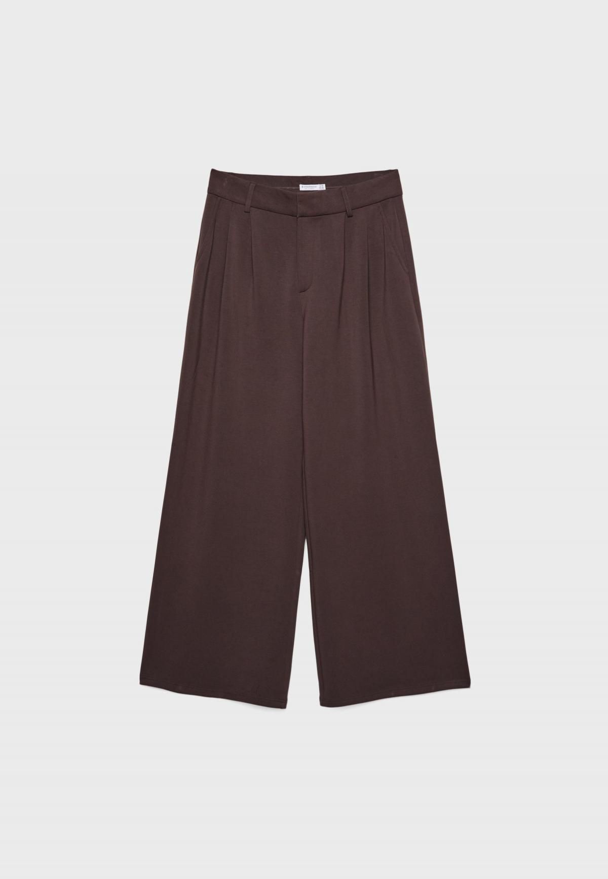스트라디바리우스 소프트터치 와이드 스마트 팬츠 4537/774 BROWN - 상세 이미지 3