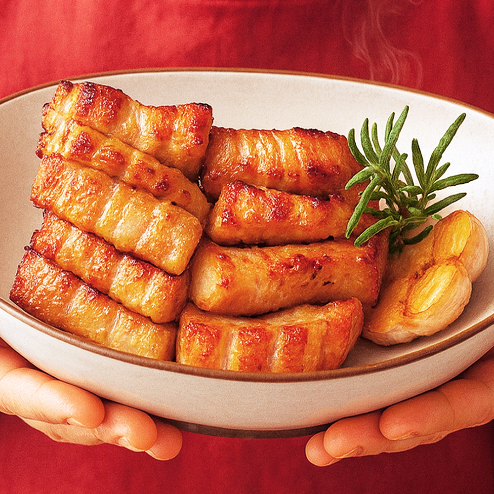 고기소녀 직화 참숯 통삼겹 초벌 삼겹살 500g - 상세 이미지 4