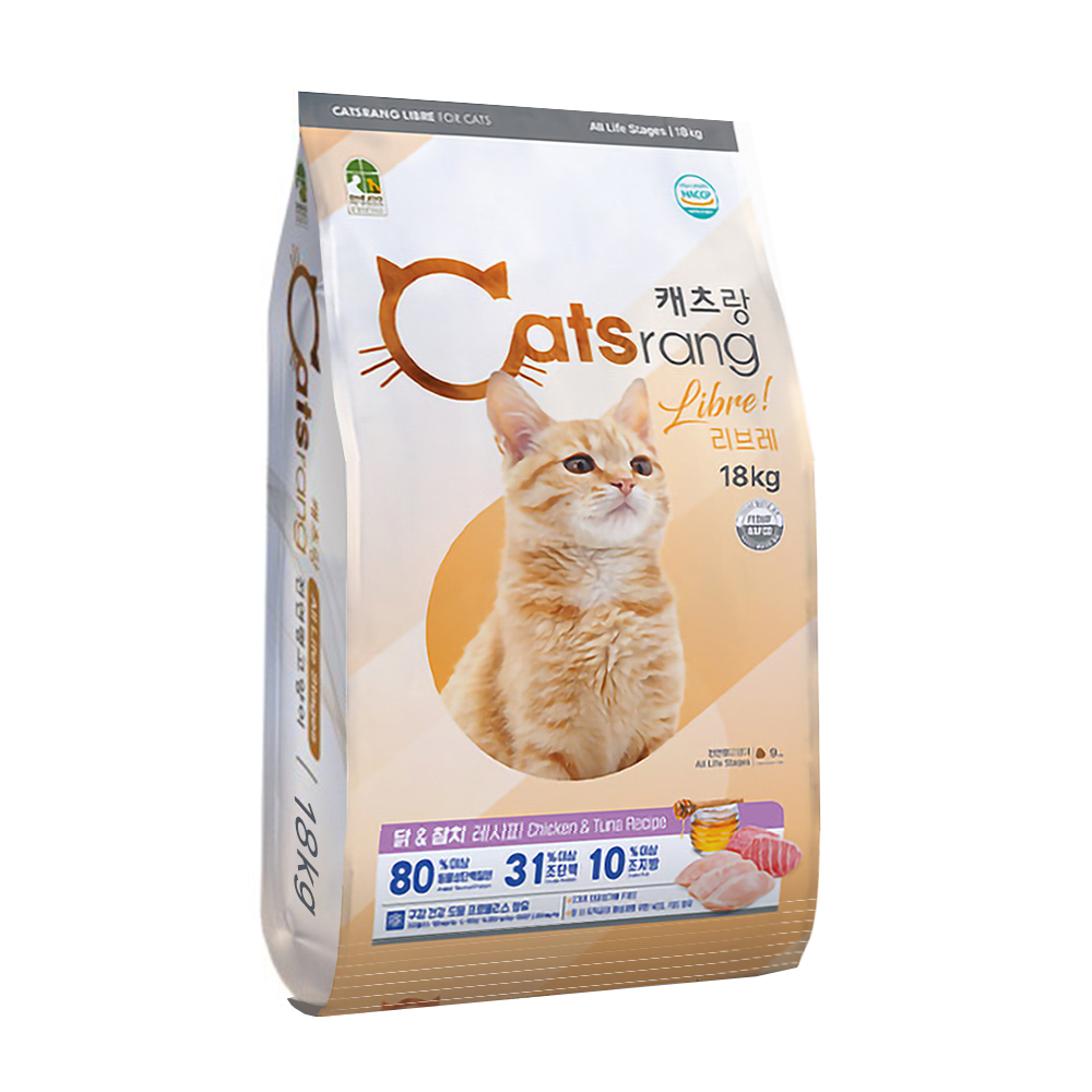 캐츠랑 리브레 18kg 고양이 대용량 사료 고양이밥 먹이 전연령