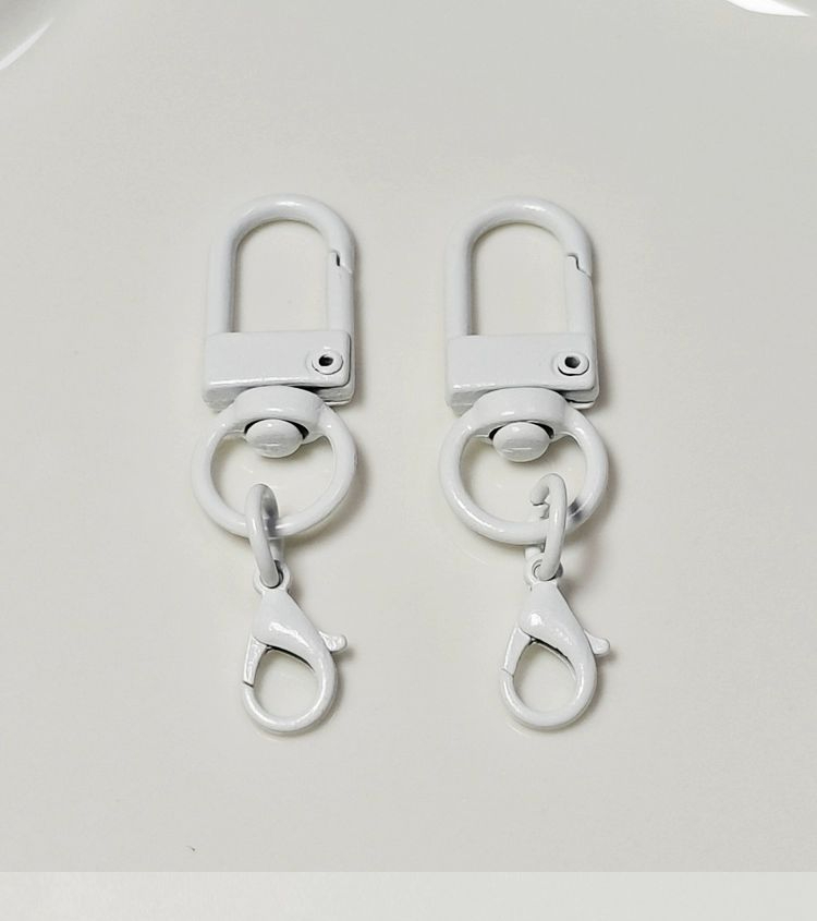 열쇠고리 부자재 인형 키링 실버 대량 DIY 문클립+랍스터클립 실버2개 - 상세 이미지 2