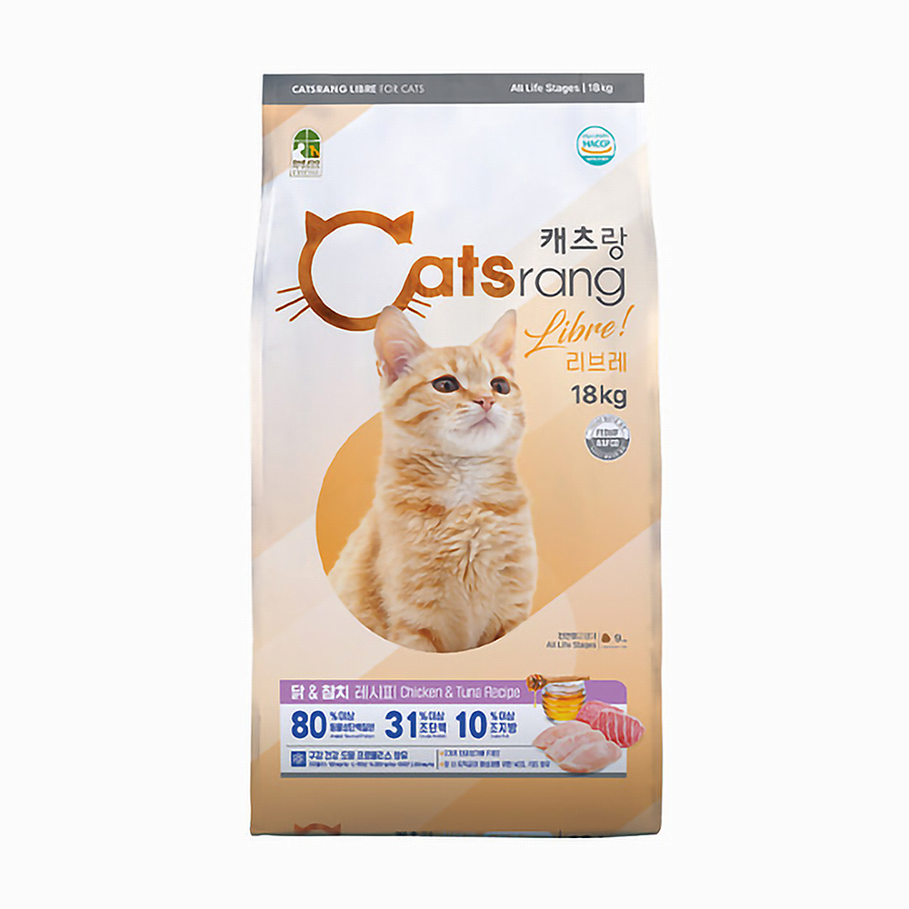 캐츠랑 리브레 18kg 고양이 대용량 사료 고양이밥 먹이 전연령