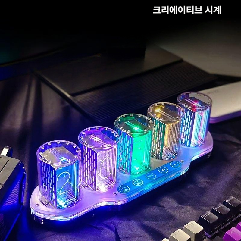 솔비에 진공관시계 닉시관 RGB 탁상 빈티지 디지털시계 완제품 조립 불필요 - 상세 이미지 2