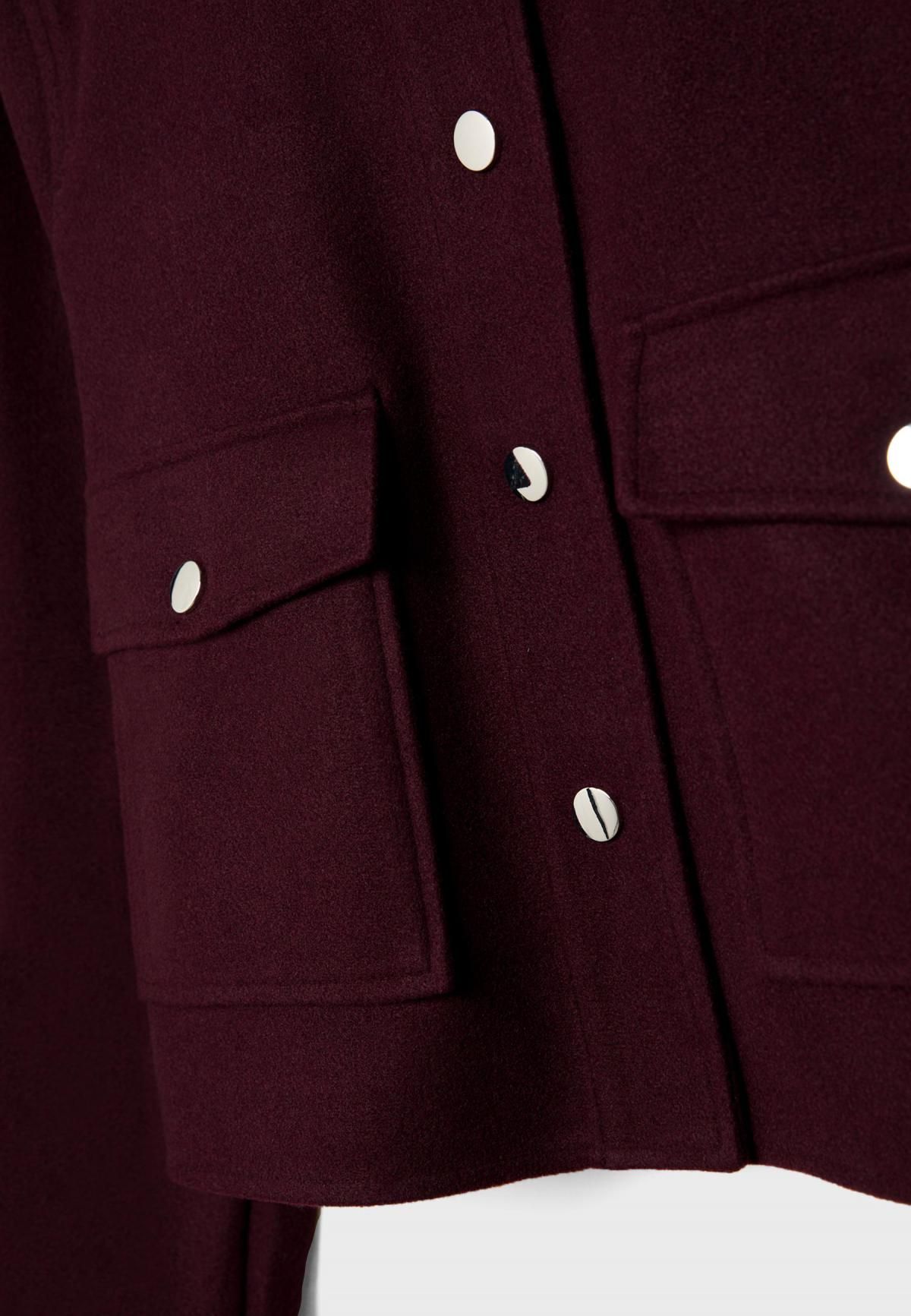 스트라디바리우스 버건디 소프트 크롭 재킷 5716/761 BURGUNDY - 상세 이미지 3