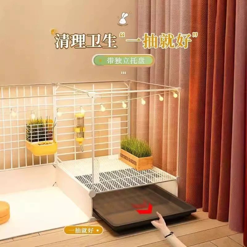 토끼키우기 토끼장 아크릴케이지 반려 경량 케이지 사육 방수 단일 그리드 트레이 기본형 단순히 - 상세 이미지 2