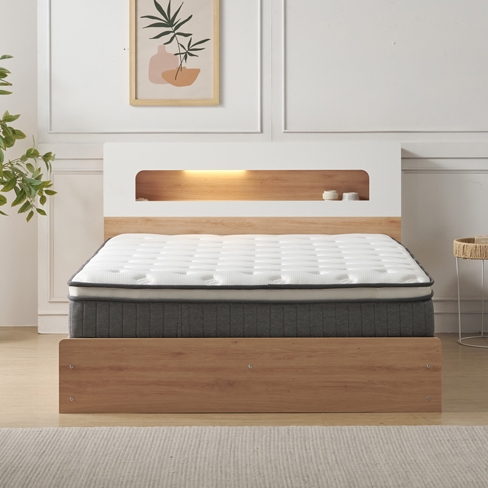 실루나 침대 매트리스 바닥 수면매트 포켓스프링 롤팩 25cm, Q(퀸), 미디엄소프트