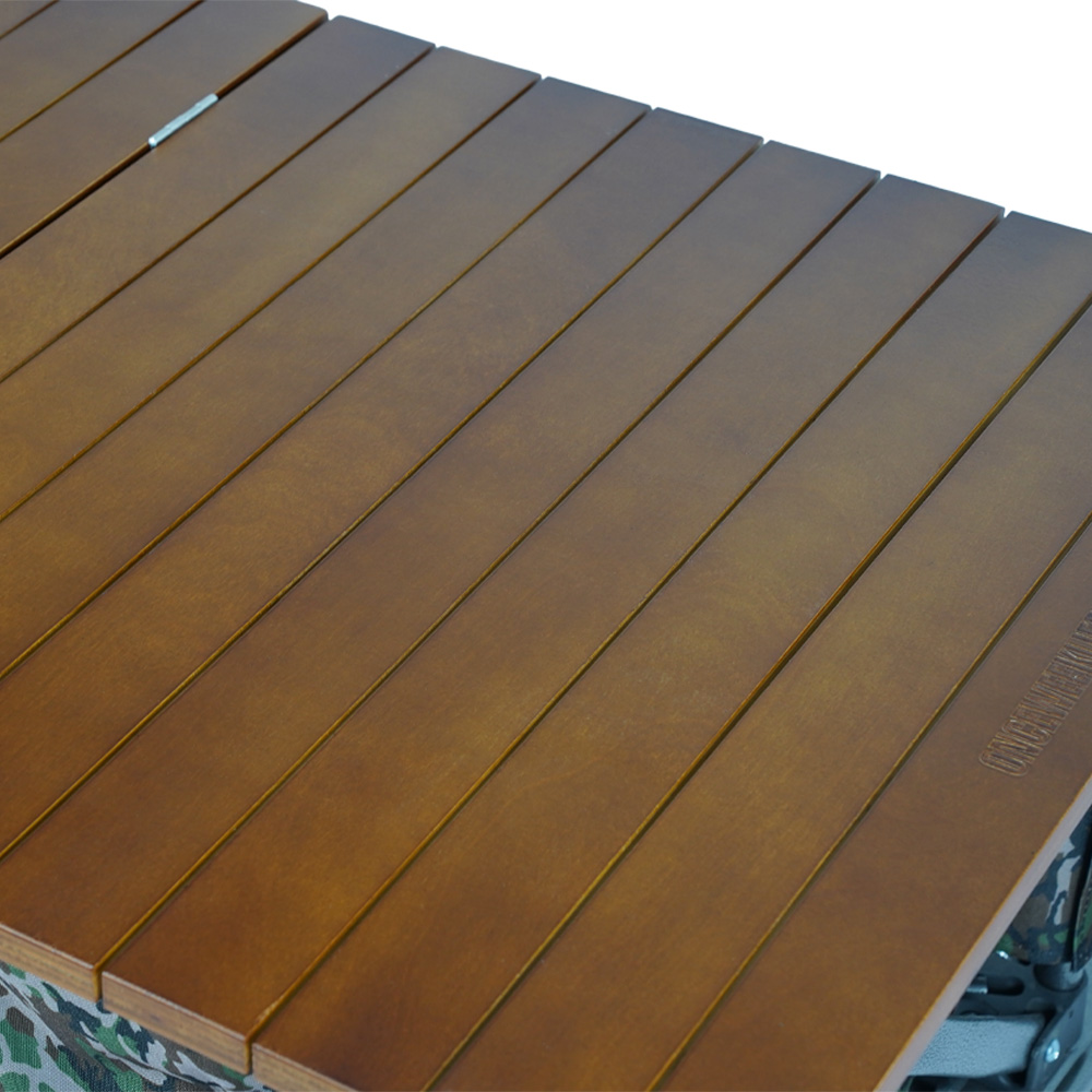 원스위크라이프 캠핑 웨건 카트 수레 접이식 폴딩 원목 우드 상판 테이블