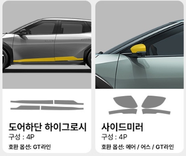 기아 EV4 전용 PPF 보호필름 부분 구매 도어캐치 도어엣지 전방센서 헤드라이트 이미지 6