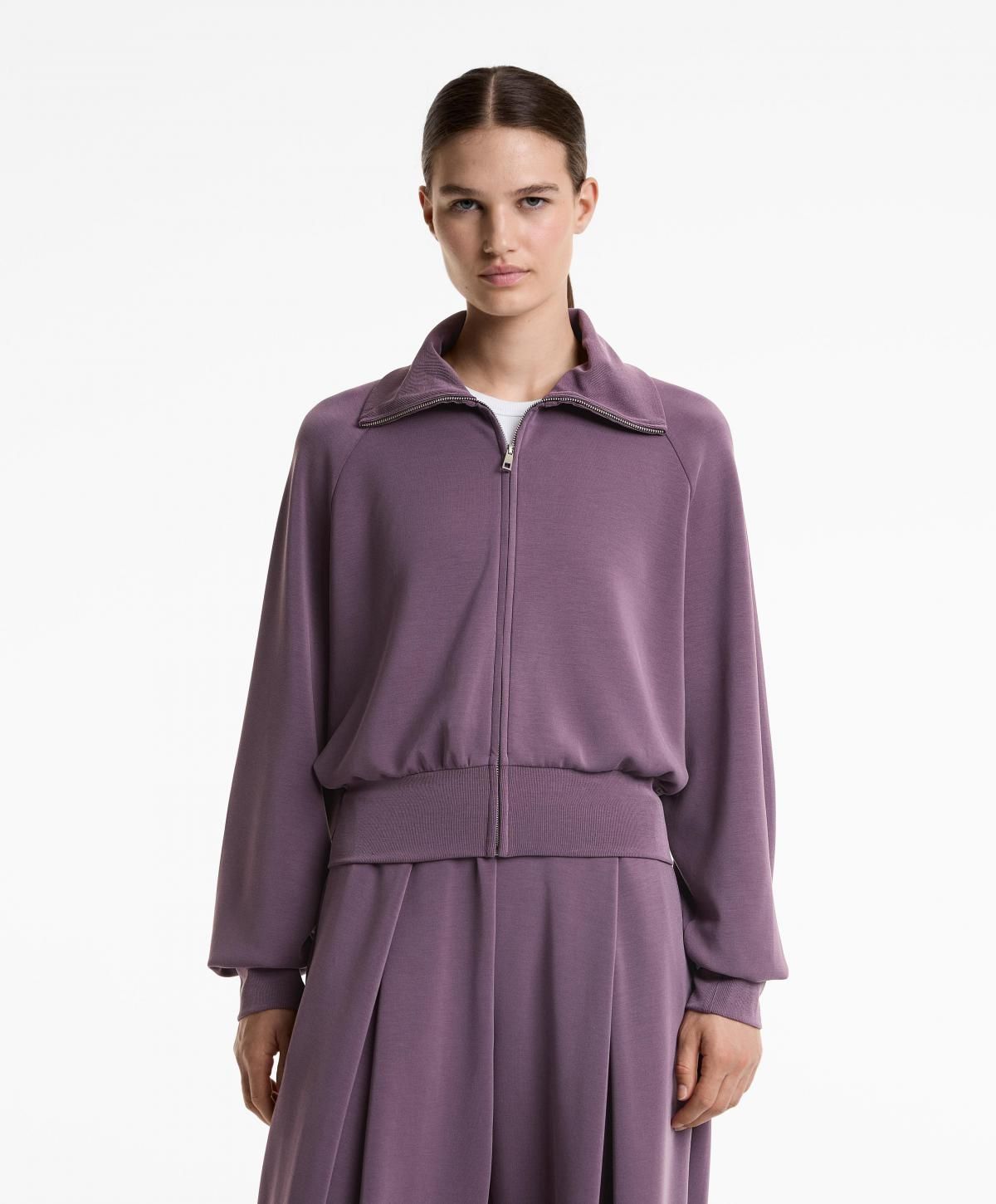 오이쇼 소프트터치 테크니컬 하이넥 집업 재킷 4850/791 LILAC - 상세 이미지 2