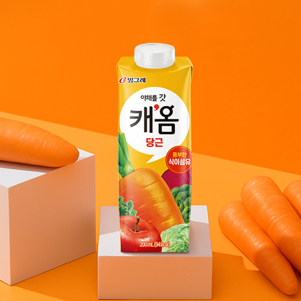 빙그레 캐옴 당근, 200ml, 24개 - 상세 이미지 2