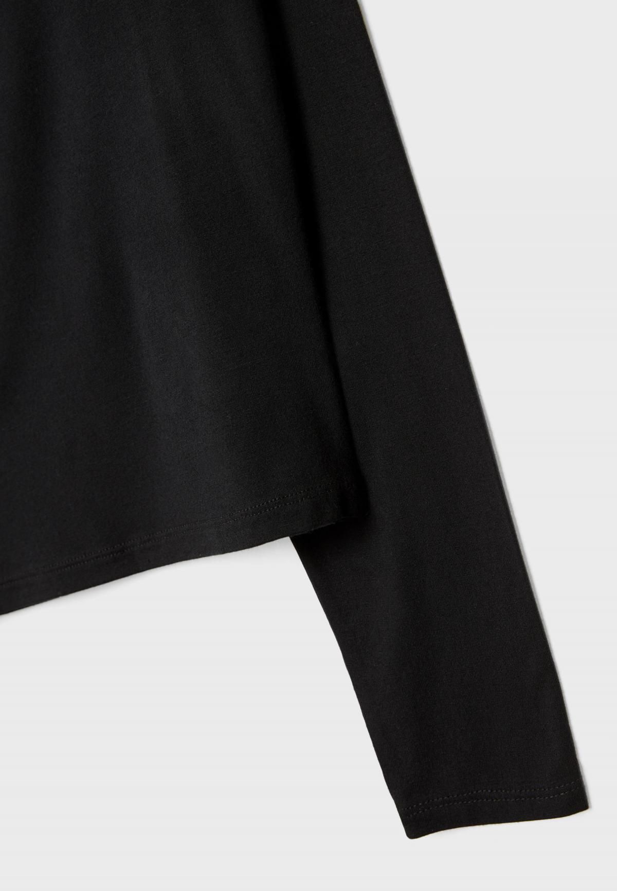 스트라디바리우스 모던 언발란스넥 긴팔 티셔츠 7091/150 BLACK - 상세 이미지 3