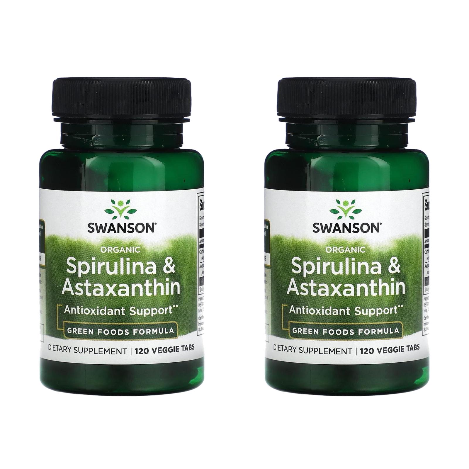 스완슨 스피루리나 아스타잔틴 Astaxanthin 120정 (2개) - 상품 이미지