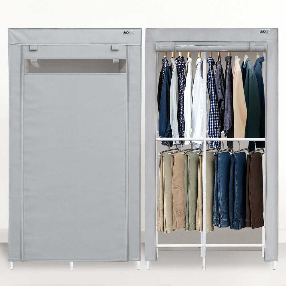 시스템 비키니 옷장 간이 비키니 이불장 커튼형 행거 부직포 옷장 비키니장 1000