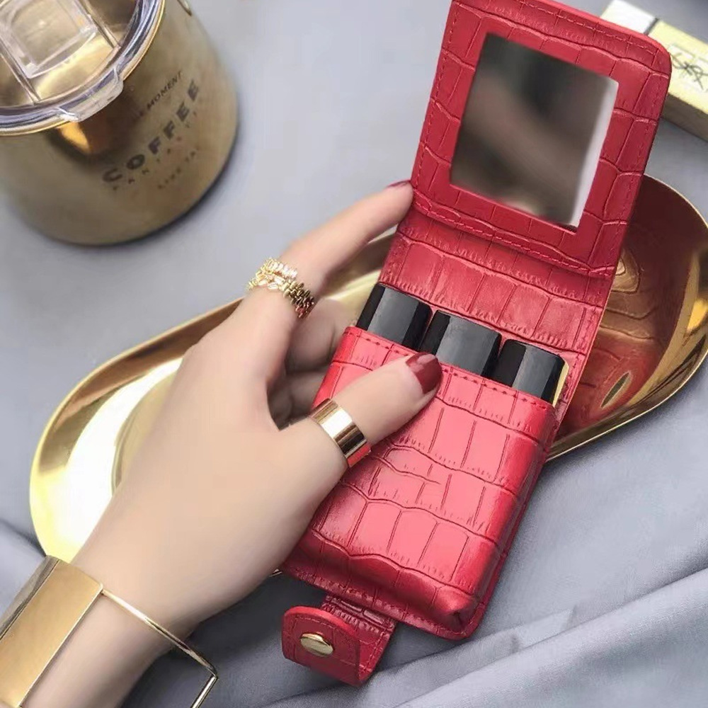 예쁜 립스틱파우치 화장품 미니 pvc 이어폰 거울 이미지 7