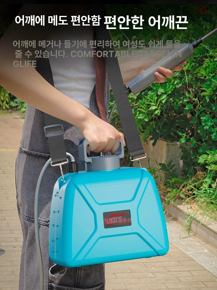 소형 전동 분무기 물뿌리개 텃밭 농업 살포기 스프레이 공식 추천 5L 투명 눈금선 200분 - 상세 이미지 3