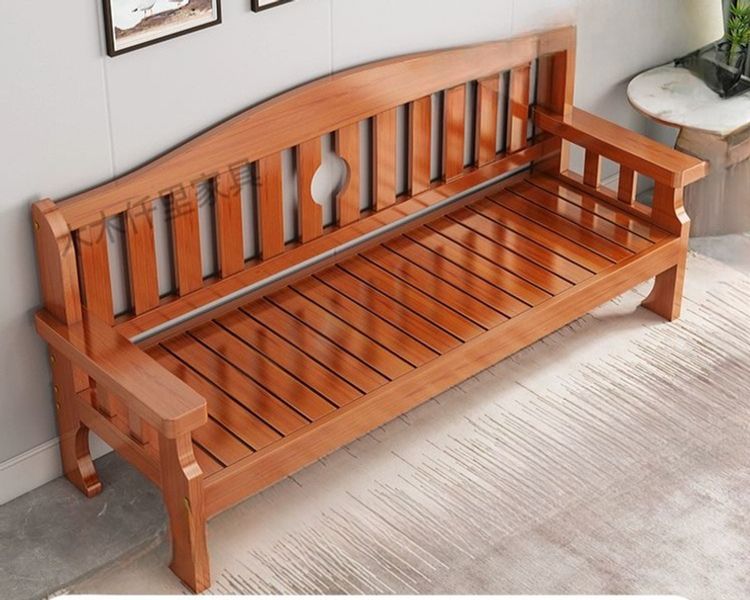 3인용 쇼파 원목 원룸 매장 의자 대기 소파 엔틱 벤치 친환경 클리어코팅 80CM 도구 - 상품 이미지