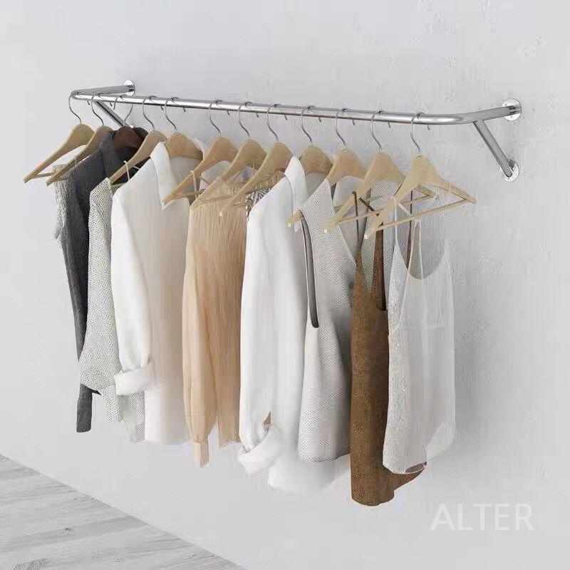 행거 벽 파이프 옷걸이 매방 옷가게 의류 고정식 옷방 100cm - 상세 이미지 5