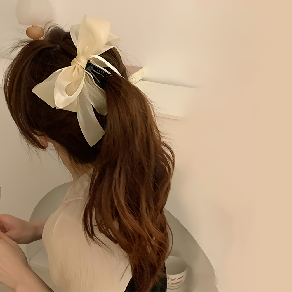 오와이앤 머리핀 오간자 리본 바나나핀 리본핀 - 상세 이미지 2