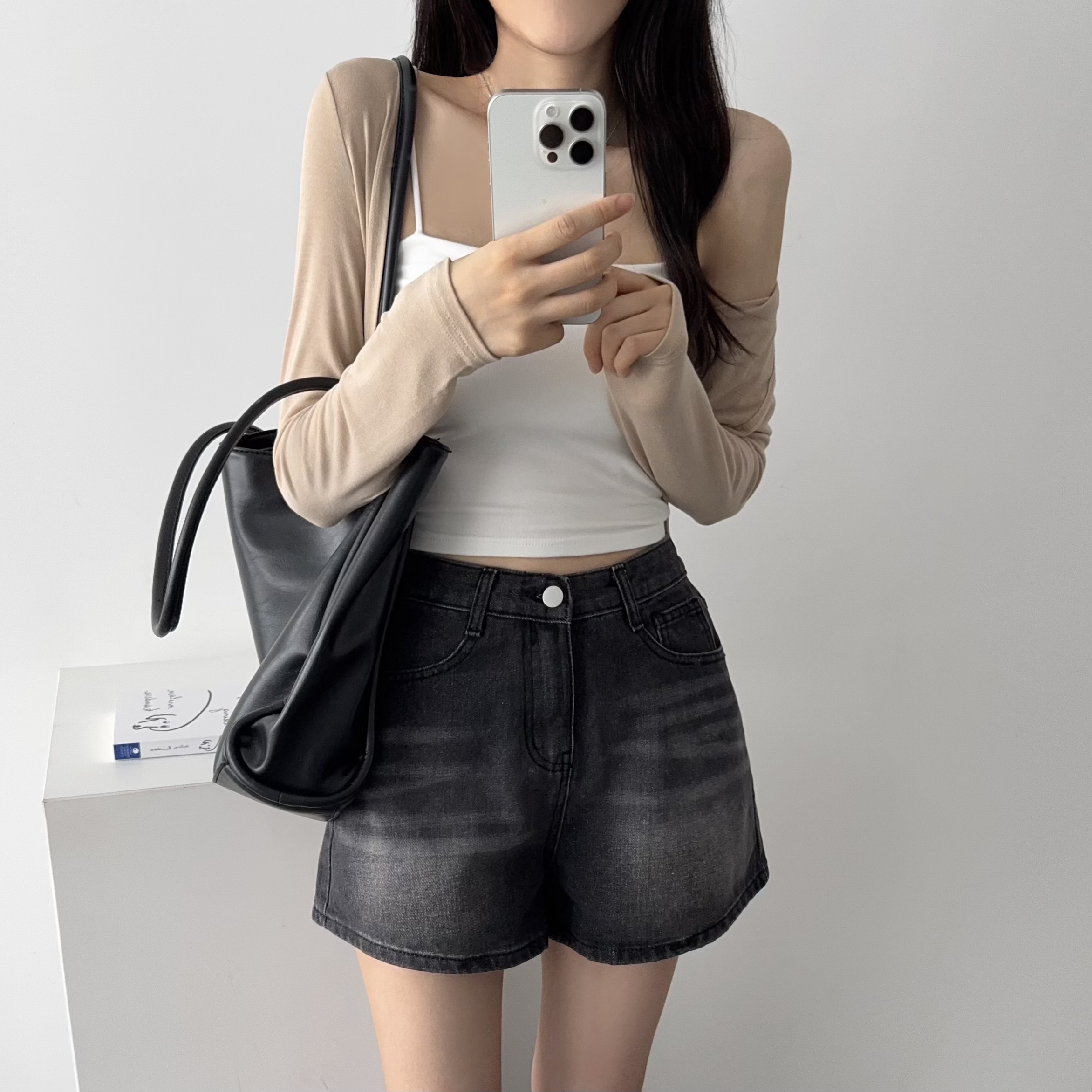 얇은 볼레로 가디건 단톤가디건 이미지 8