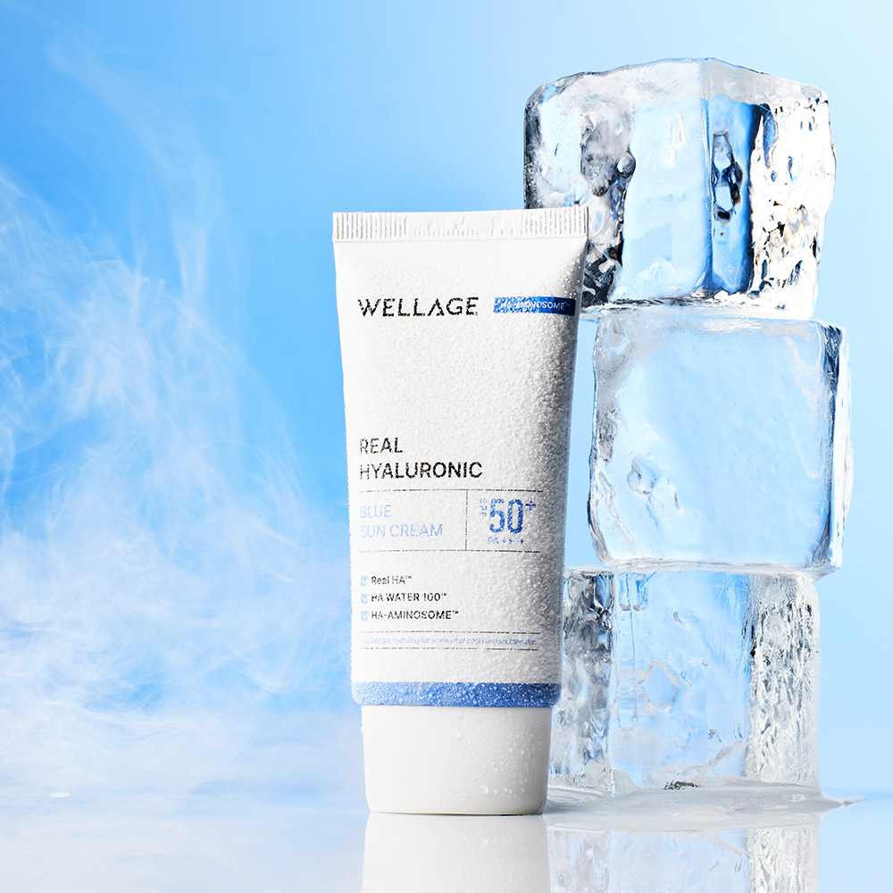 웰라쥬 리얼 히알루로닉 블루 선크림 50ml (SPF50+/PA++++) / 급속쿨링 수분 진정 (+수딩크림 20ml 증정) - 상세 이미지 2