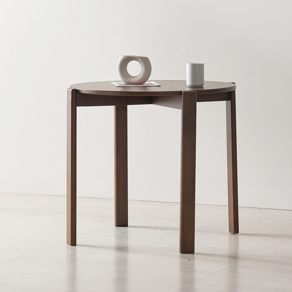 루바이 원형식탁 카페 거실 주방 원목테이블 테이블 단품, 800mm, 엔틱