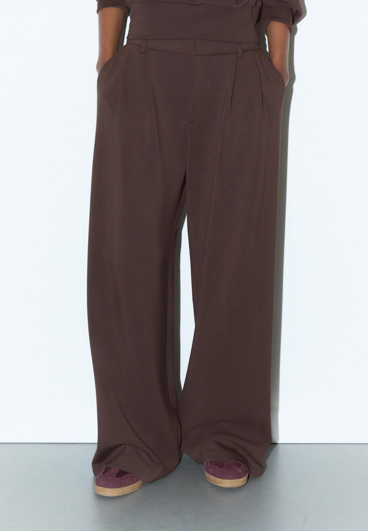 스트라디바리우스 소프트터치 와이드 스마트 팬츠 4537/774 BROWN - 메인 이미지
