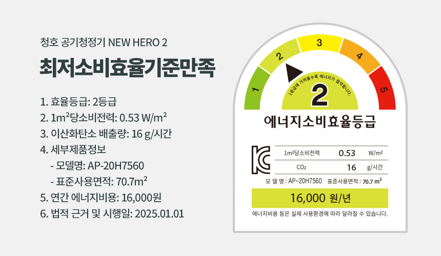 NEW HERO 2 공기청정기 상세 이미지 4