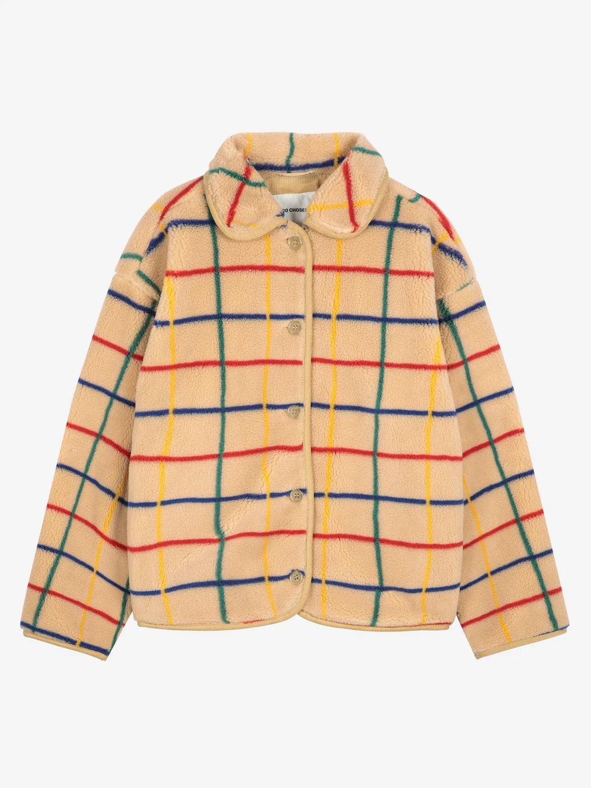 보보쇼즈 멀티컬러 체크 시어링 자켓 B225AD072 ONE COLOR - 상품 이미지