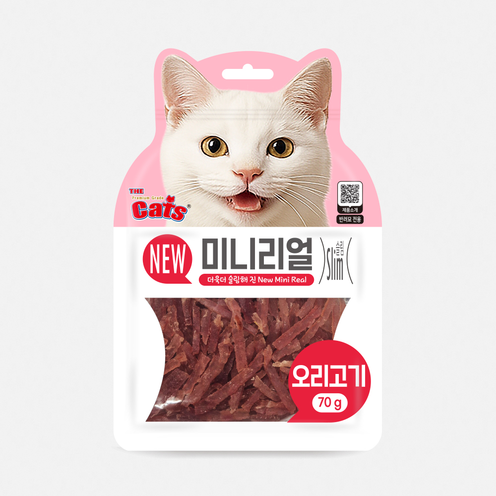 더캣츠 미니리얼 고양이육포 고양이간식 오리고기 70g - 상품 이미지