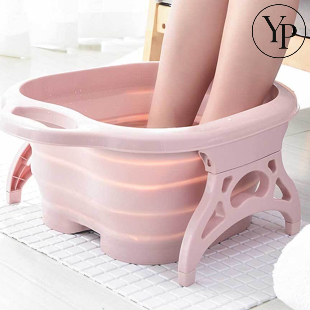 가정용 접이식 족욕기 반신욕 발 찜질 마사지 족탕기 휴대용 대야 바구니