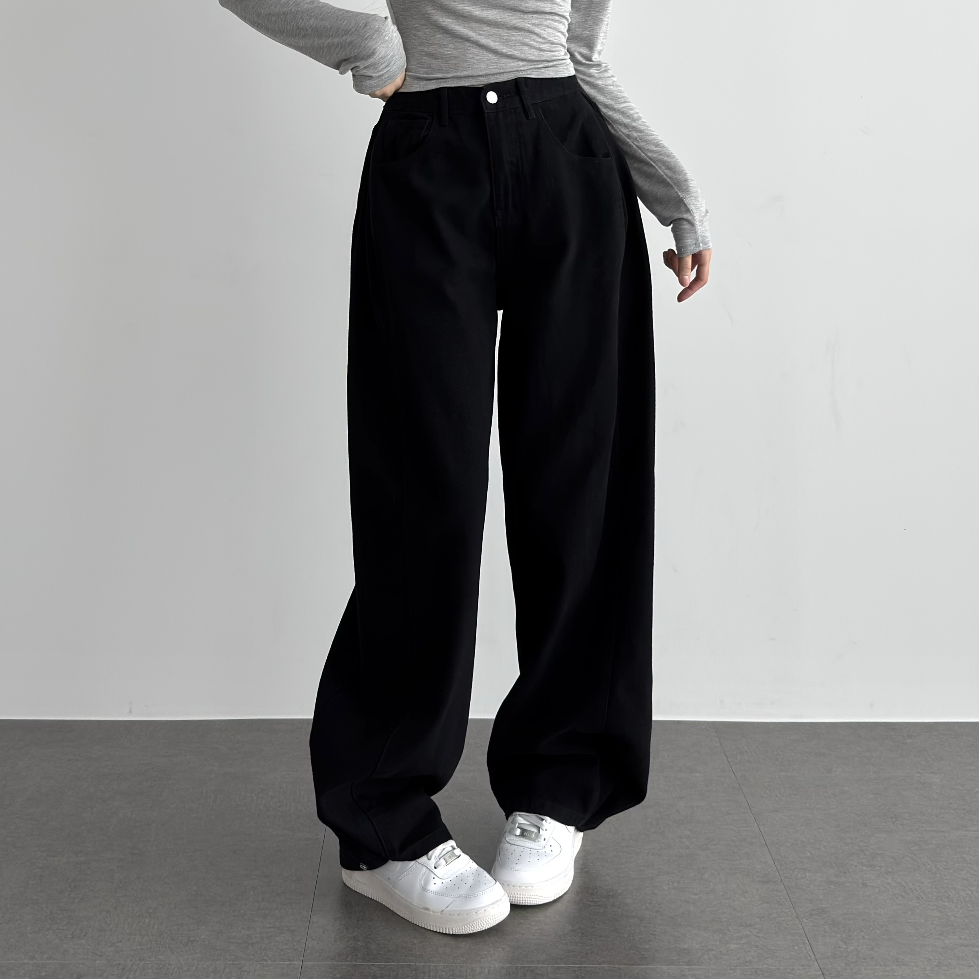 여성 키작녀바지 플리츠 사이드폴딩 핀턱팬츠 인견 바지 - 상세 이미지 3