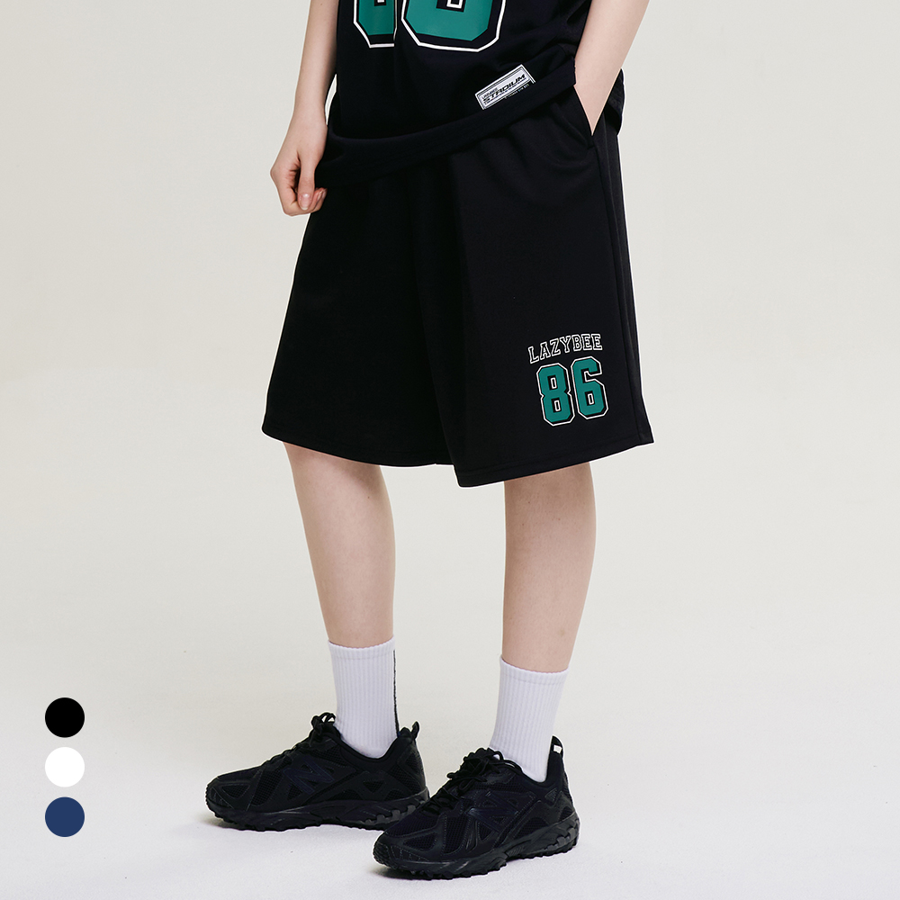 여성 남자 자이언트핏 져지 버뮤다 팬츠 반바지 운동복 짐웨어 오버핏 반팔 나시 (3컬러)