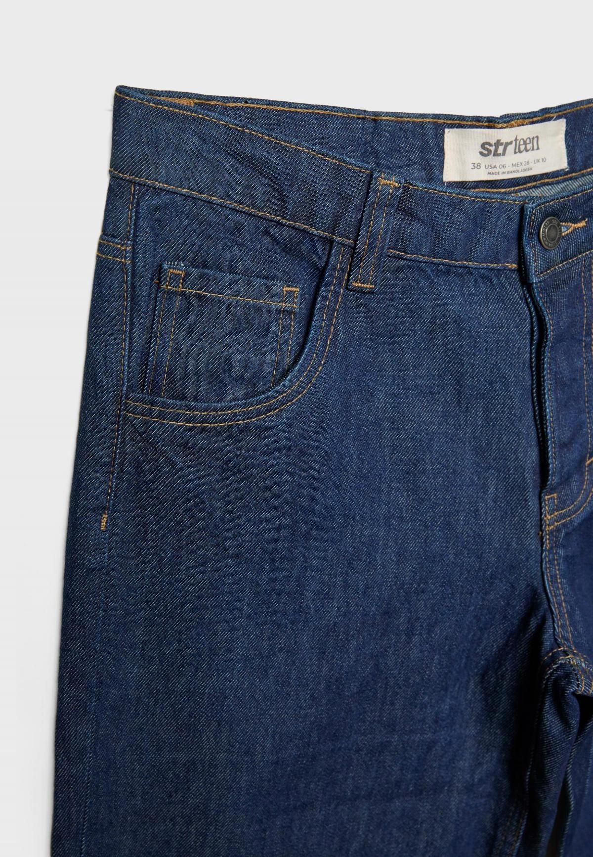 스트라디바리우스 트렌디 와이드핏 데님 배기 청바지 7263/595 RINSE BLUE DENIM - 상세 이미지 4
