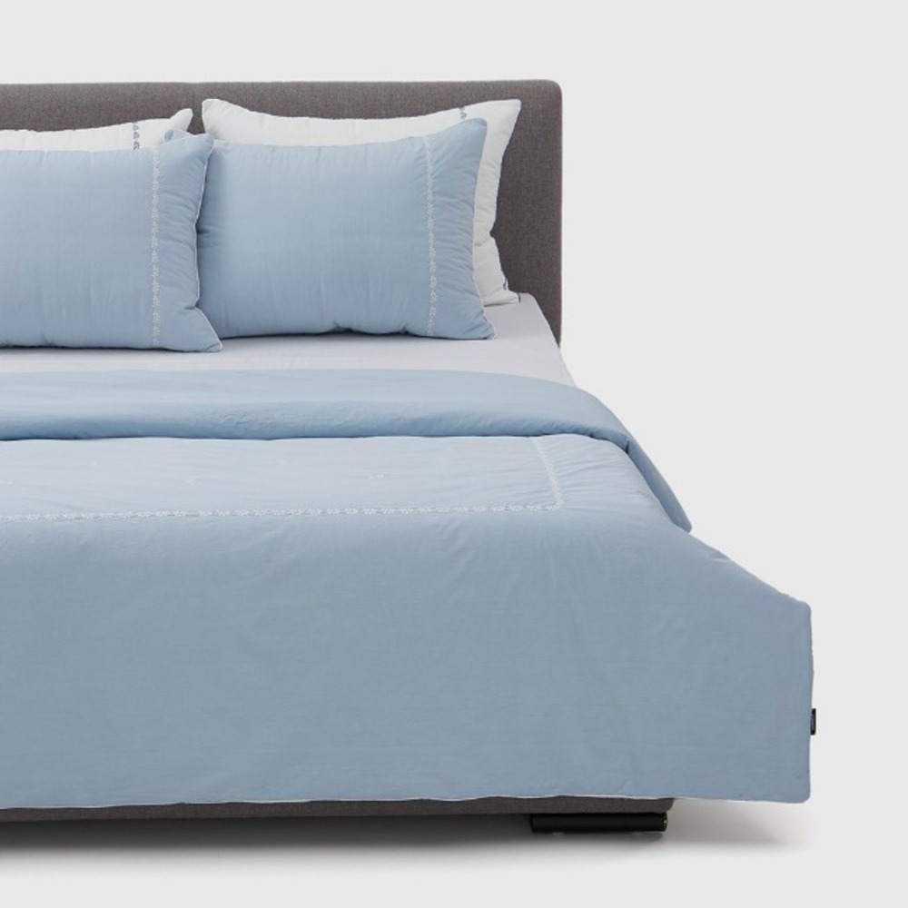 레노마 홈 로잘린자수 순면 안단이불커버 두가지 색상