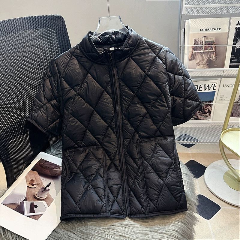 여성반팔패딩 겨울 퀼팅 따뜻한 패션 간절기 SX24125 블랙-양면 M 45.0-57.5kg - 상세 이미지 2