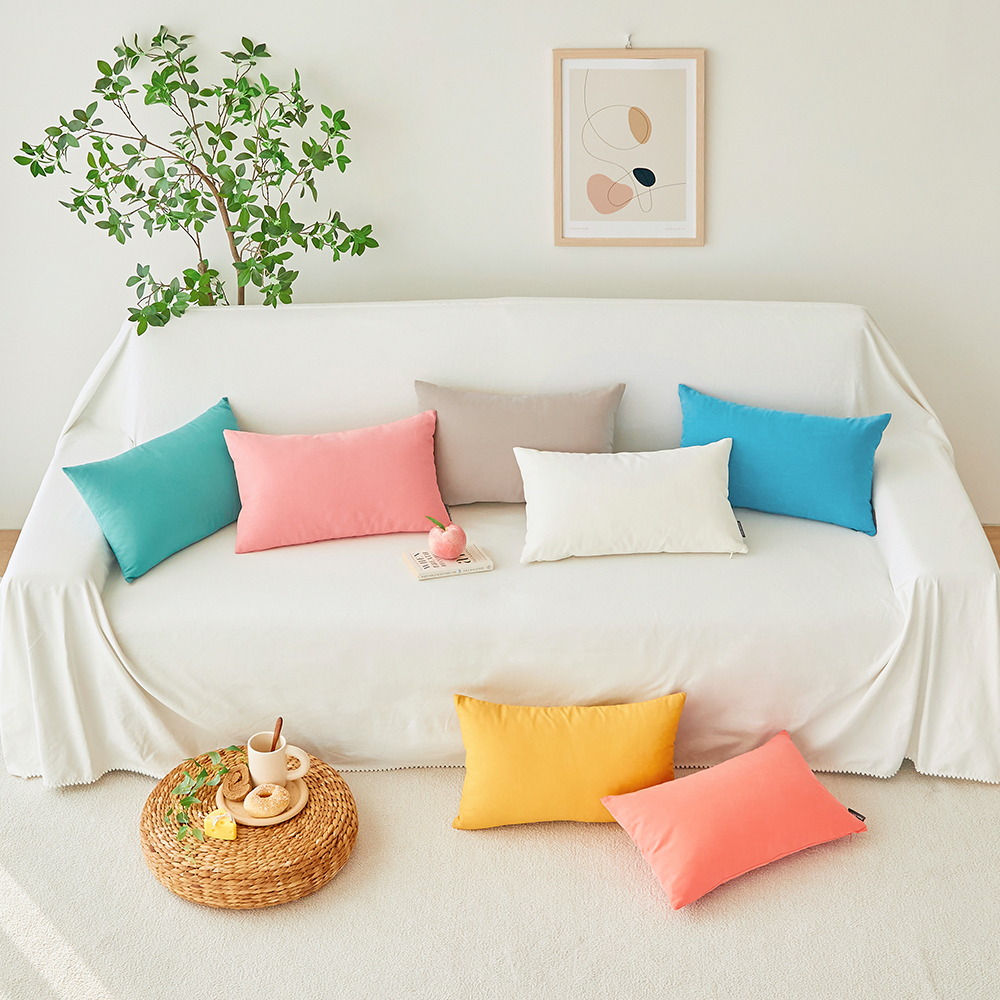 거실 쇼파쿠션 직사각 직사각형 인테리어 북유럽 다크그레이