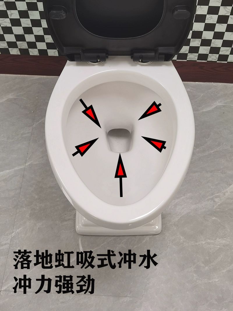레트로 변기 가정용 카페 빈티지 북유럽 인테리어 화장실 벽배관후배관측면배관화이트커버판 300mm - 상세 이미지 3