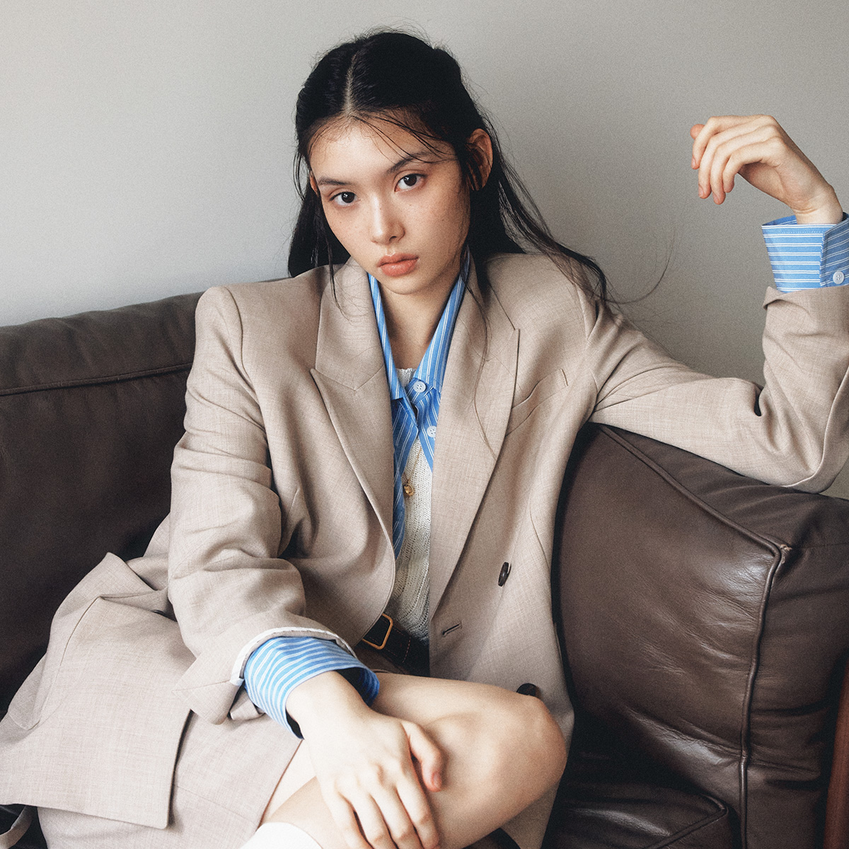 루즈핏 더블 긴팔 자켓 RMJKF49R16 - 상세 이미지 4