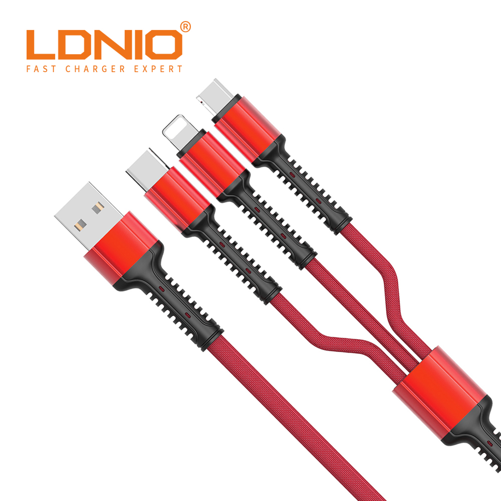 LDNIO LC93 3in1 USB 멀티 고속 충전 케이블 1.2M - 상세 이미지 2