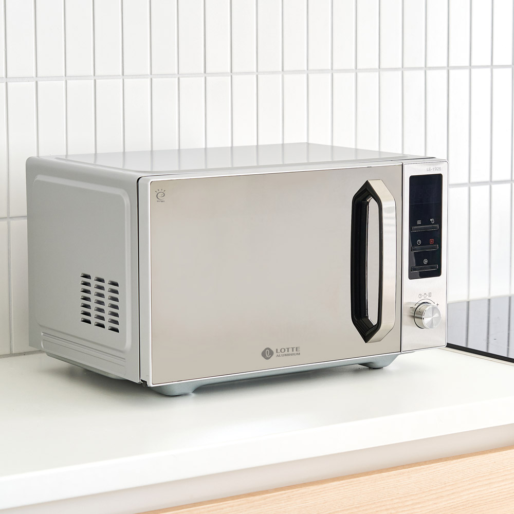 롯데 플랫 전자레인지 무회전형 23리터 간편세척 넓은 조리공간