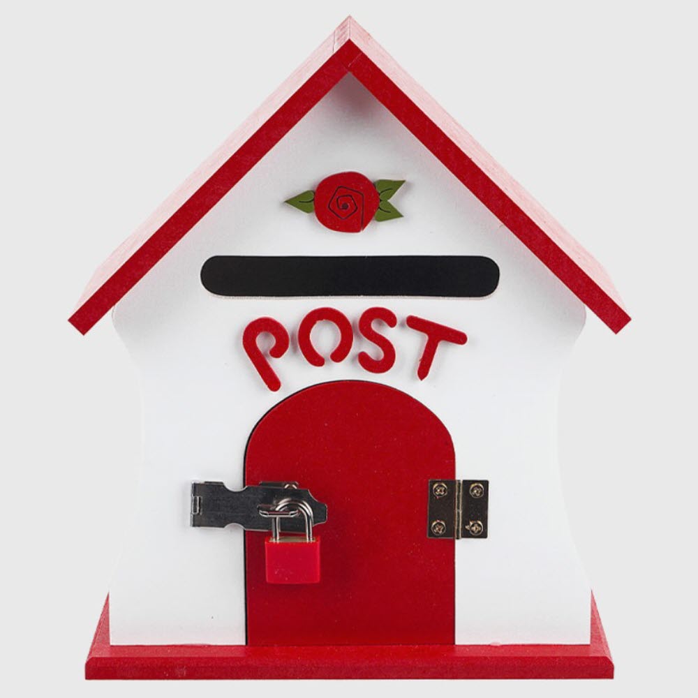 우체통 우편함 포스트박스 느린 우채통 전원주택 우편수취함 벽걸이 예쁜 빨간 - 상세 이미지 2